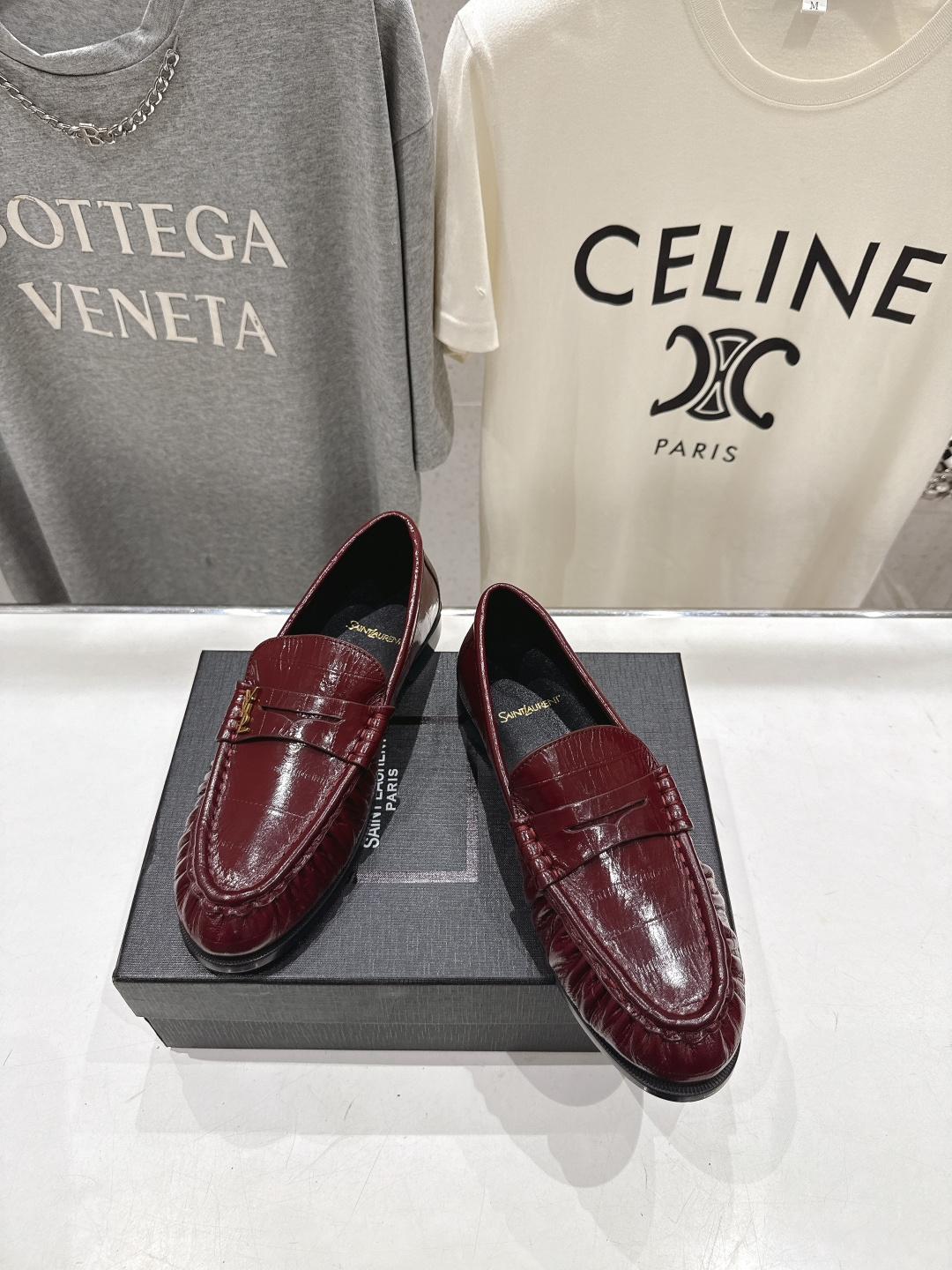 高版本出厂 男码+20   SAINT LAURENT/圣罗兰YSL 26ss爆款平底鞋情侣款玛丽珍一脚