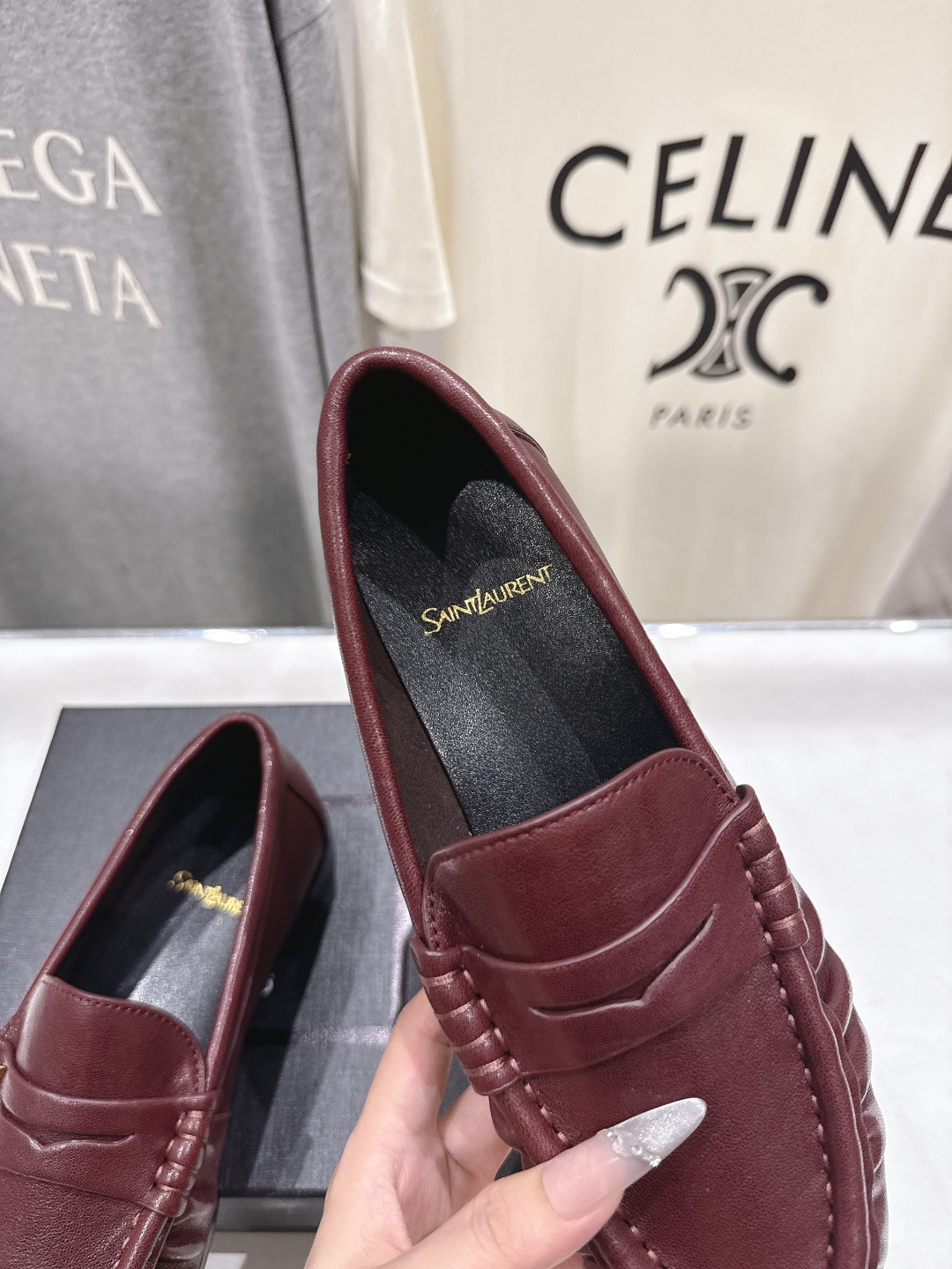 高版本出厂 男码+20   SAINT LAURENT/圣罗兰YSL 26ss爆款平底鞋情侣款玛丽珍一脚