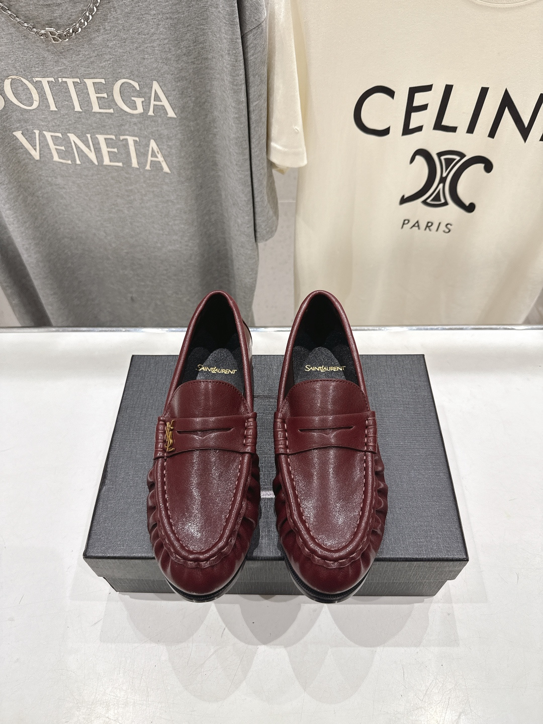 高版本出厂 男码+20   SAINT LAURENT/圣罗兰YSL 26ss爆款平底鞋情侣款玛丽珍一脚