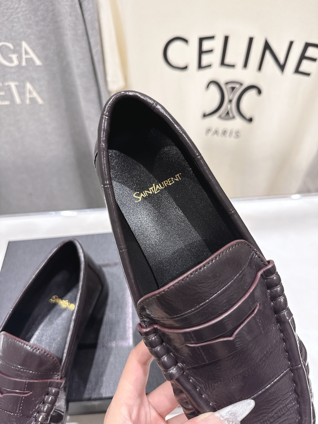 高版本出厂 男码+20   SAINT LAURENT/圣罗兰YSL 26ss爆款平底鞋情侣款玛丽珍一脚