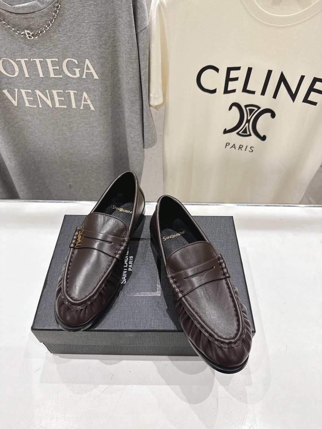 高版本出厂 男码+20   SAINT LAURENT/圣罗兰YSL 26ss爆款平底鞋情侣款玛丽珍一脚