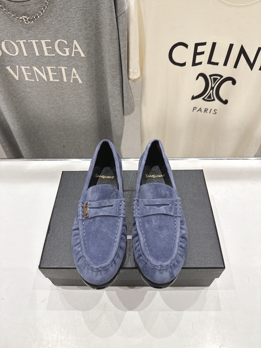 高版本出厂 男码+20   SAINT LAURENT/圣罗兰YSL 26ss爆款平底鞋情侣款玛丽珍一脚