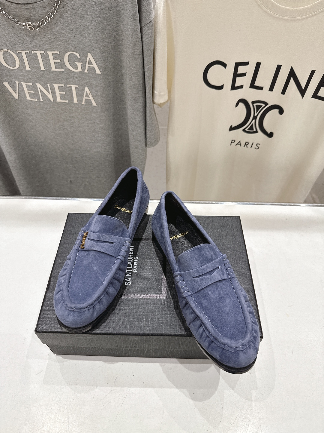 高版本出厂 男码+20   SAINT LAURENT/圣罗兰YSL 26ss爆款平底鞋情侣款玛丽珍一脚