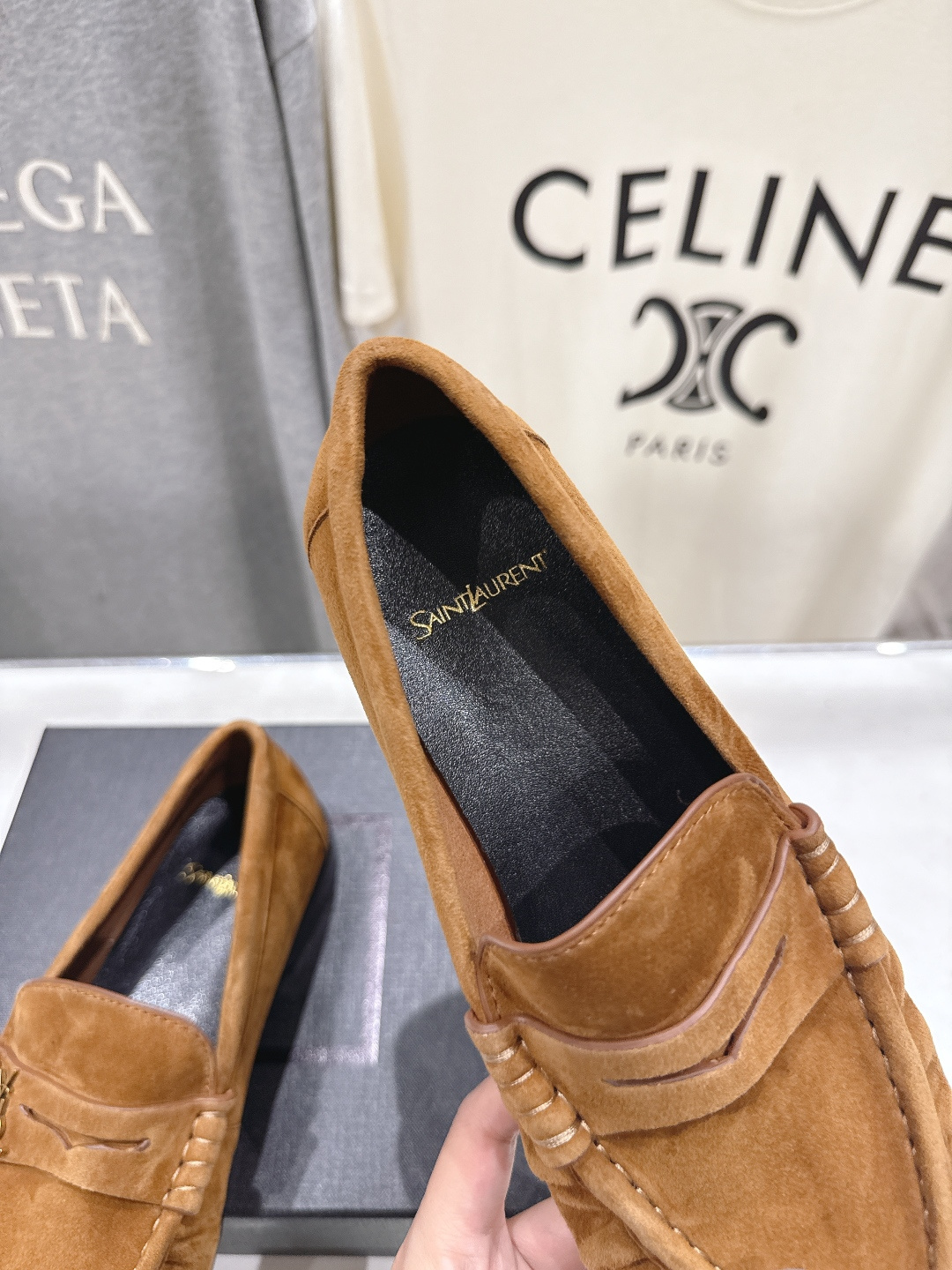 高版本出厂 男码+20   SAINT LAURENT/圣罗兰YSL 26ss爆款平底鞋情侣款玛丽珍一脚