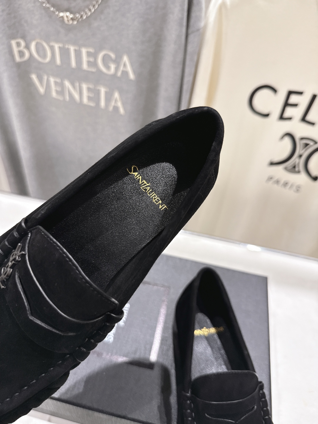 高版本出厂 男码+20   SAINT LAURENT/圣罗兰YSL 26ss爆款平底鞋情侣款玛丽珍一脚