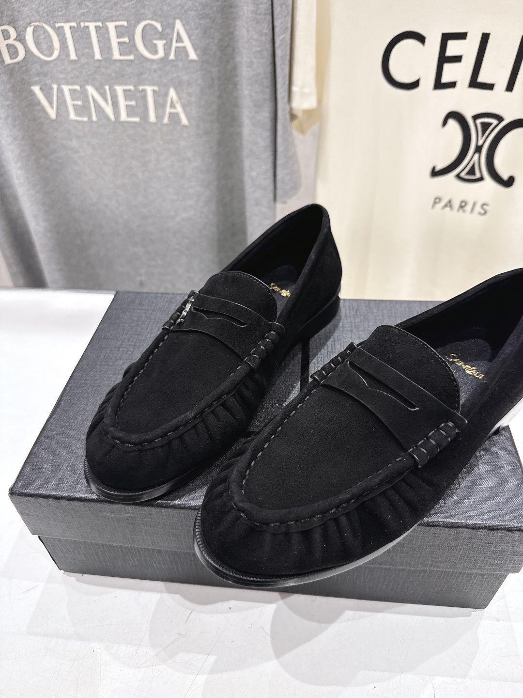 高版本出厂 男码+20   SAINT LAURENT/圣罗兰YSL 26ss爆款平底鞋情侣款玛丽珍一脚