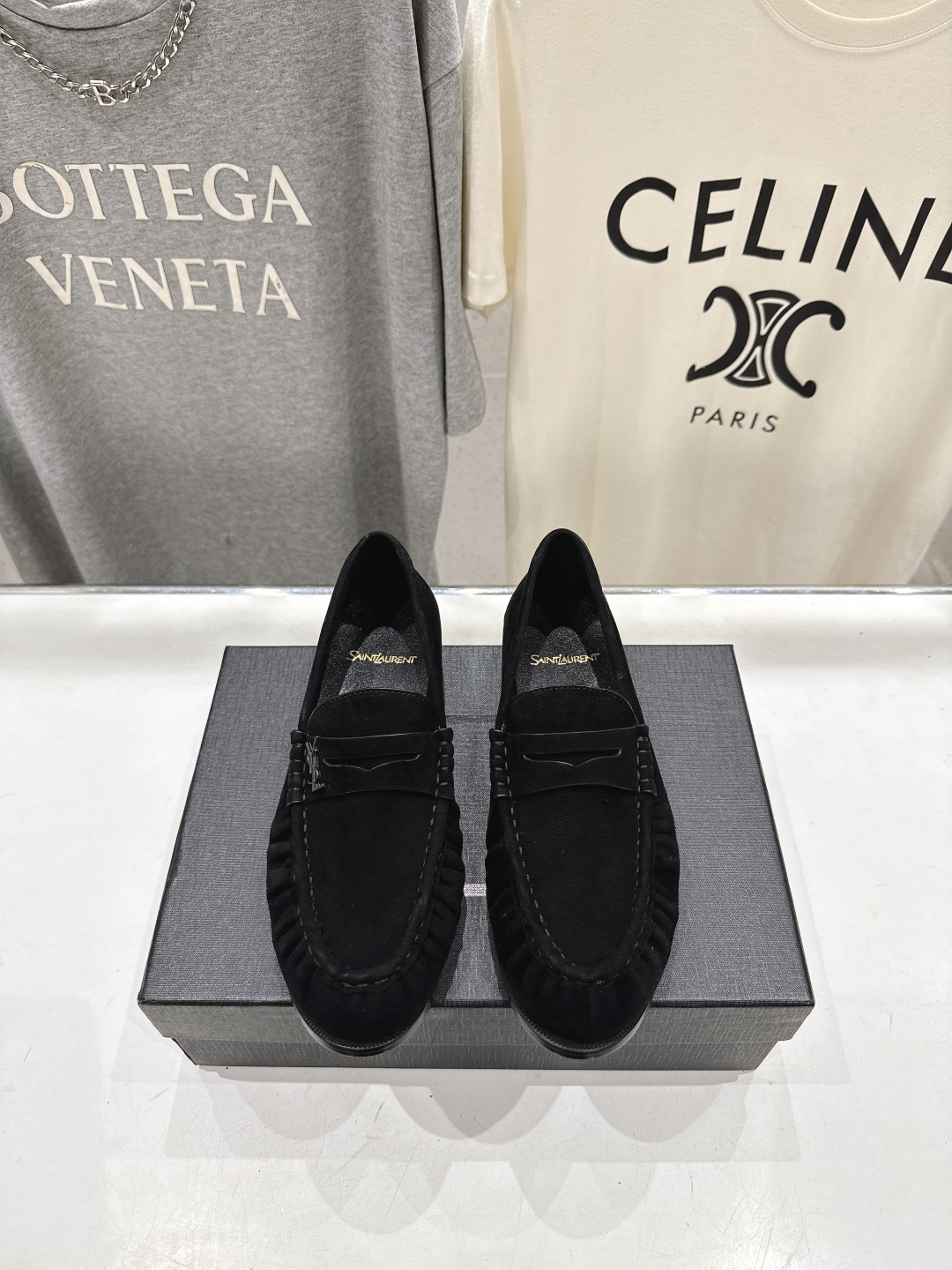 高版本出厂 男码+20   SAINT LAURENT/圣罗兰YSL 26ss爆款平底鞋情侣款玛丽珍一脚