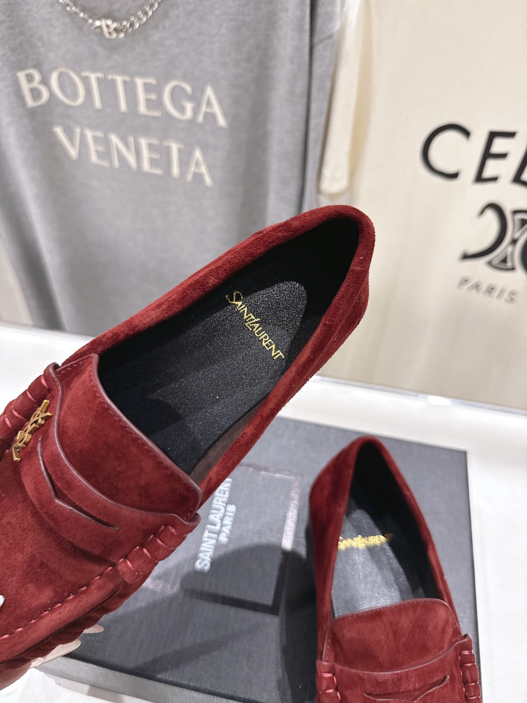 高版本出厂 男码+20   SAINT LAURENT/圣罗兰YSL 26ss爆款平底鞋情侣款玛丽珍一脚