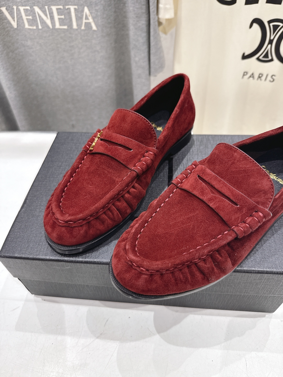 高版本出厂 男码+20   SAINT LAURENT/圣罗兰YSL 26ss爆款平底鞋情侣款玛丽珍一脚