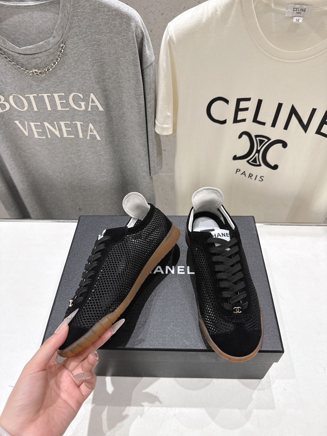 高版本出厂Chanel 香奈儿F067 小香2026ss新款网纱阿甘鞋👟网纱的细腻、鞋尾的小撞色、生胶底