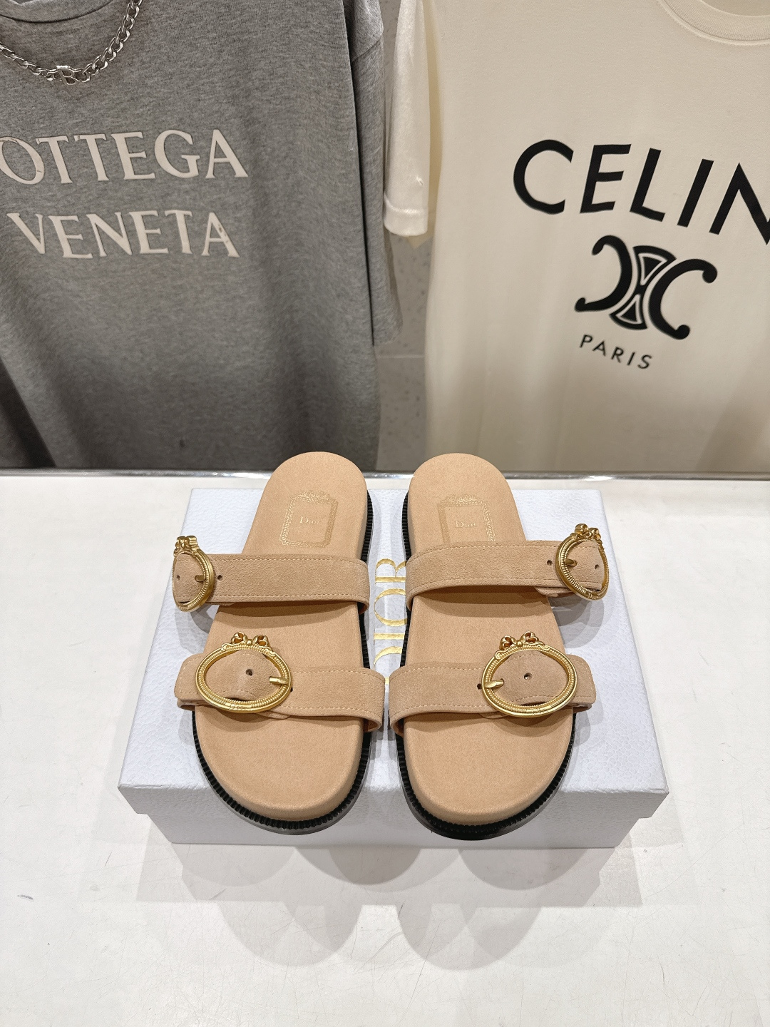 高版本出厂 【高品质】Dior*迪奥F019 D家2026ss春夏新款魔术贴沙滩拖鞋凉鞋～经典版型 搭配