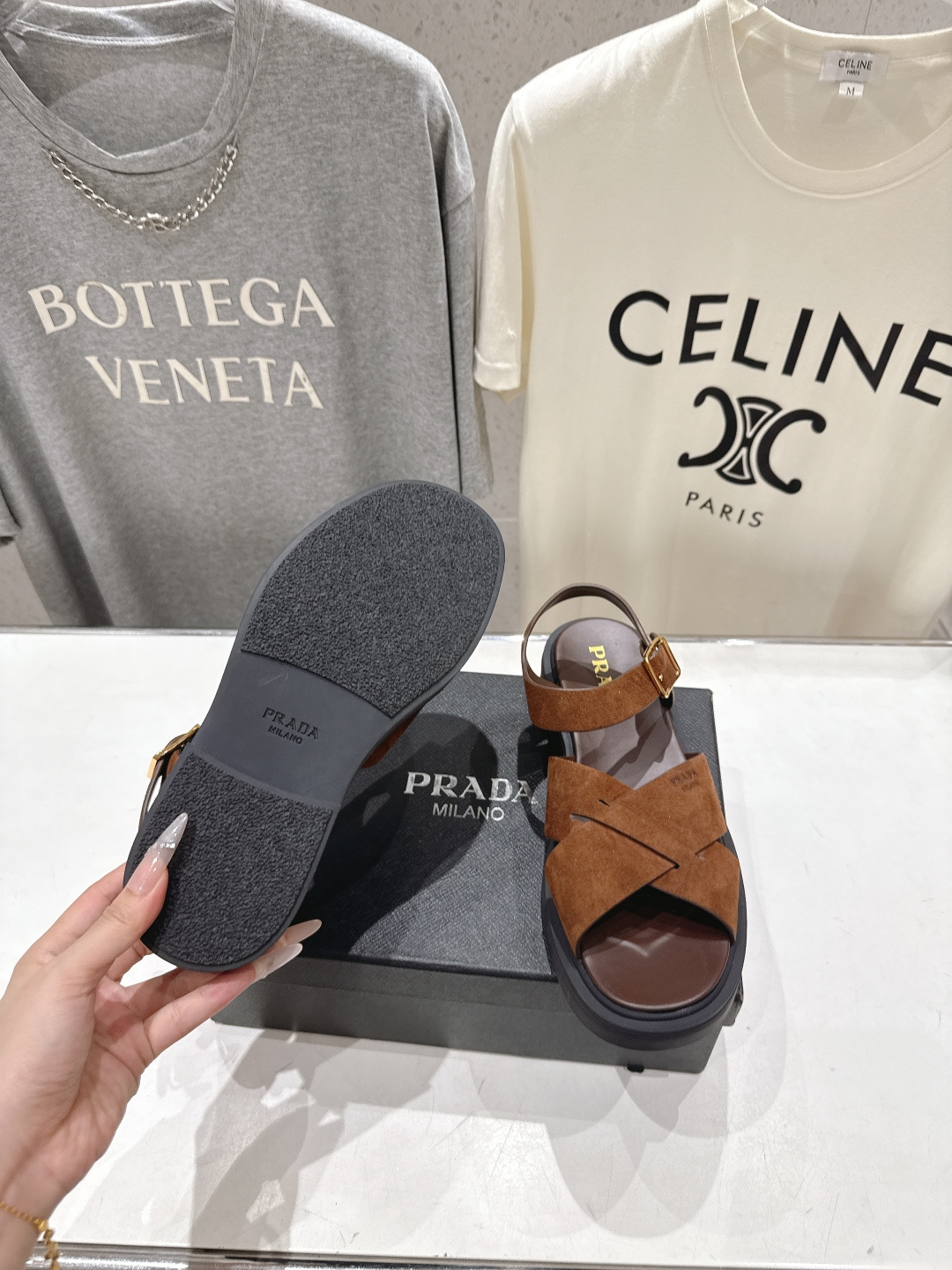 高版本出厂 Prada/普拉达F029 2026ss夏季新款复古风沙滩厚底凉鞋这个鞋型真的属于经典不会过