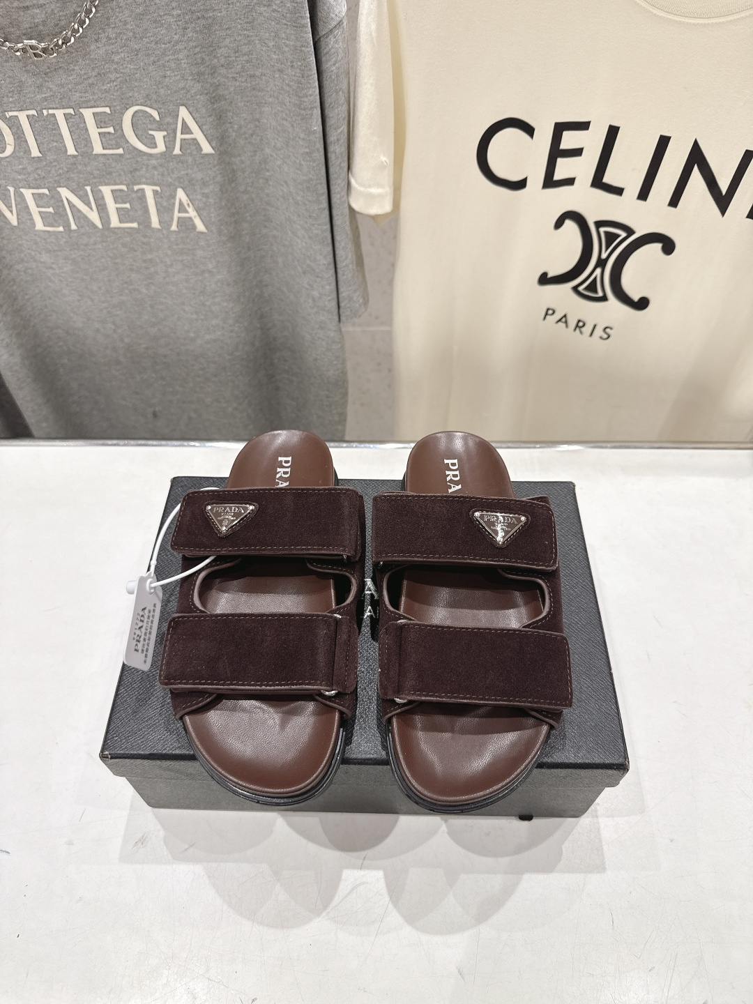 高版本出厂  Prada/普拉达F029 26ss夏季新款魔术贴厚底沙滩拖鞋这个鞋型真的属于经典不会过时