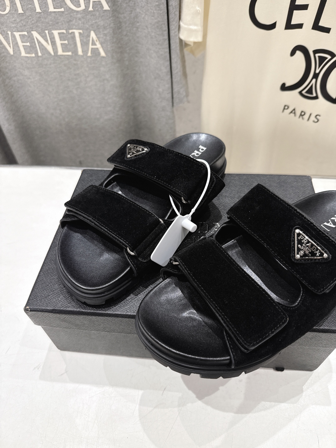 高版本出厂  Prada/普拉达F029 26ss夏季新款魔术贴厚底沙滩拖鞋这个鞋型真的属于经典不会过时