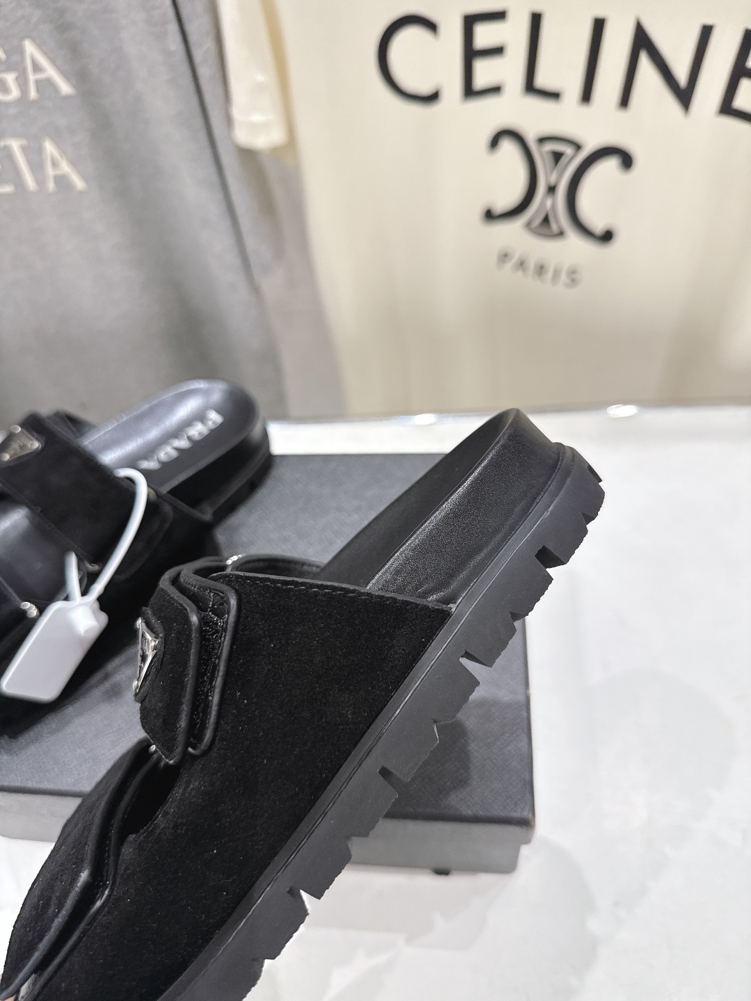 高版本出厂  Prada/普拉达F029 26ss夏季新款魔术贴厚底沙滩拖鞋这个鞋型真的属于经典不会过时