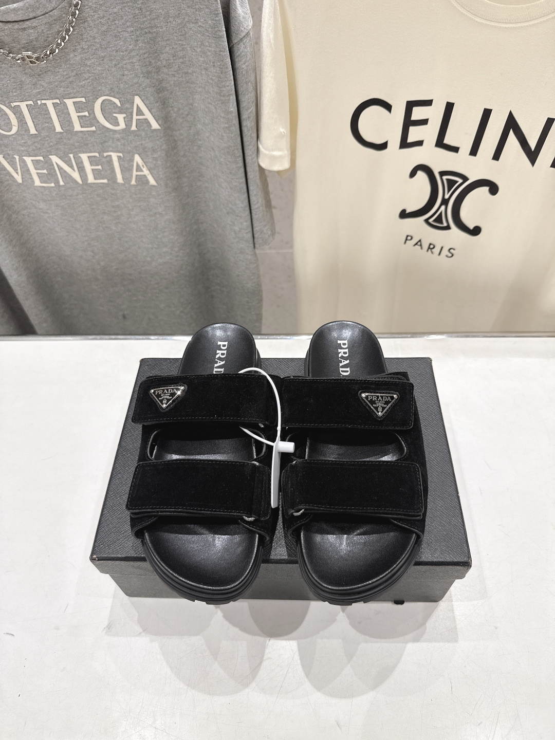 高版本出厂  Prada/普拉达F029 26ss夏季新款魔术贴厚底沙滩拖鞋这个鞋型真的属于经典不会过时