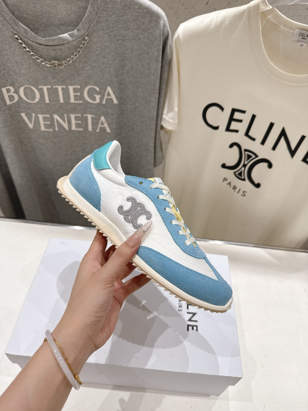 高版本出厂   CELINE*思琳赛琳F037 2026ss新款徽标系带阿甘鞋休闲运动鞋小白鞋简单舒服，