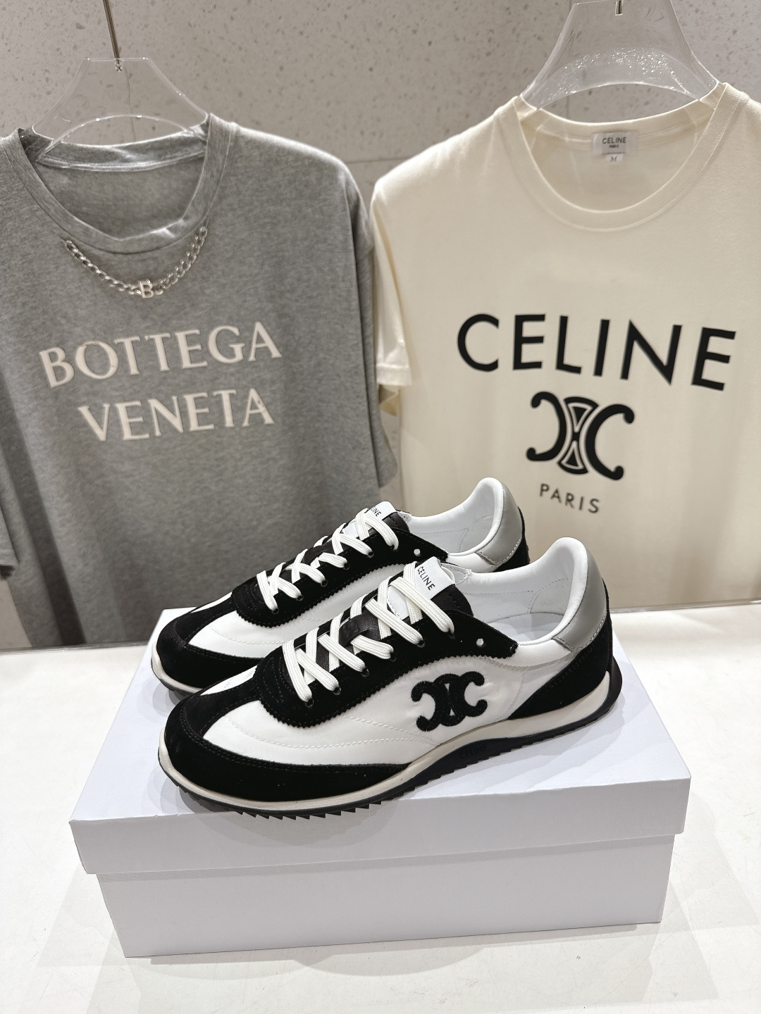 高版本出厂   CELINE*思琳赛琳F037 2026ss新款徽标系带阿甘鞋休闲运动鞋小白鞋简单舒服，