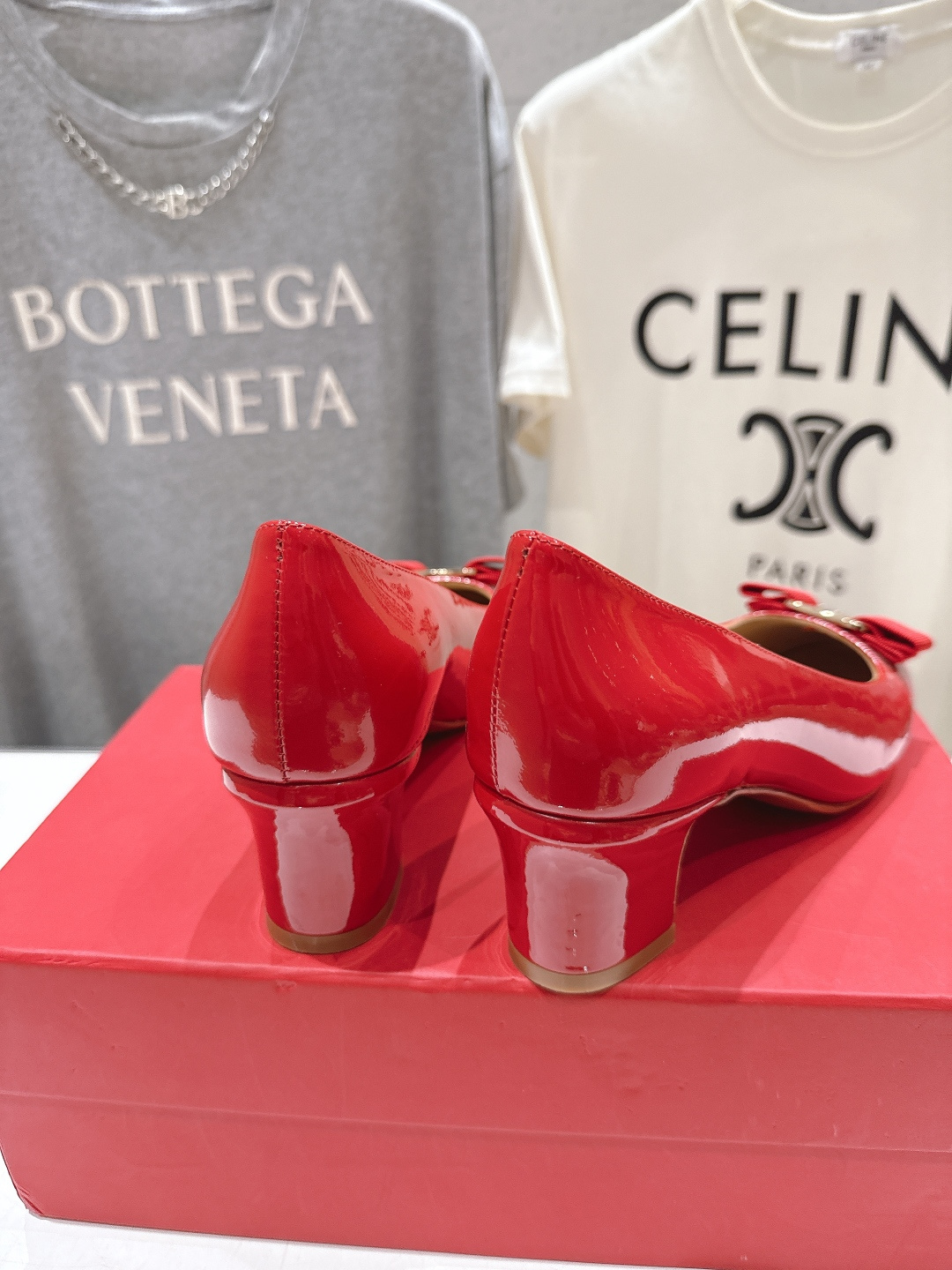 高版本出厂  FERRAGAMO/菲拉格慕F065  26ss官方新款真皮蝴蝶结系列高跟鞋单鞋菲拉格慕今