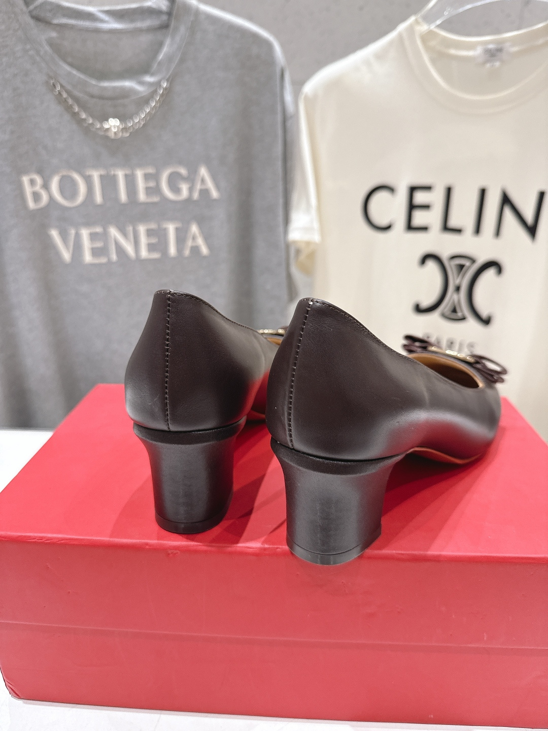 高版本出厂  FERRAGAMO/菲拉格慕F065  26ss官方新款真皮蝴蝶结系列高跟鞋单鞋菲拉格慕今