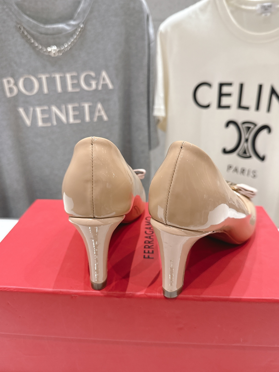高版本出厂  FERRAGAMO/菲拉格慕F065  26ss官方新款真皮蝴蝶结系列高跟鞋单鞋菲拉格慕今