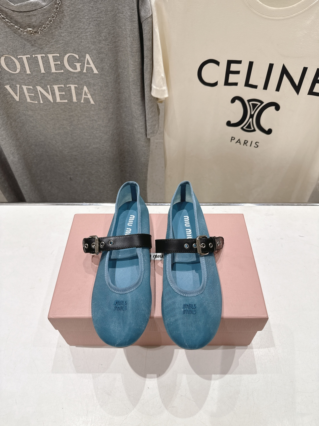 高版本出厂  MiuMiu 缪缪F027 法式仙女风玛丽珍平底鞋单鞋网纱芭蕾舞鞋芭蕾平底鞋亮相2026春