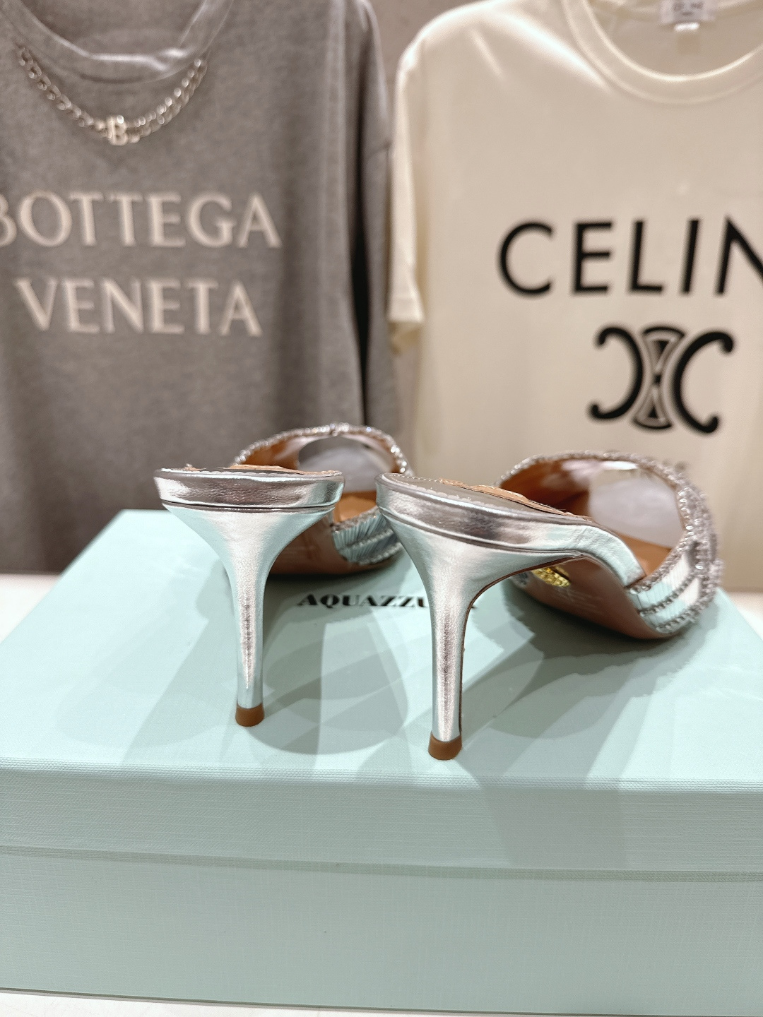 高版本出厂 「ᴀqᴜᴀᴢᴢᴜʀᴀ」AQUAZZURA/菠萝F072 2026ss夏季新款高跟鱼嘴拖鞋__