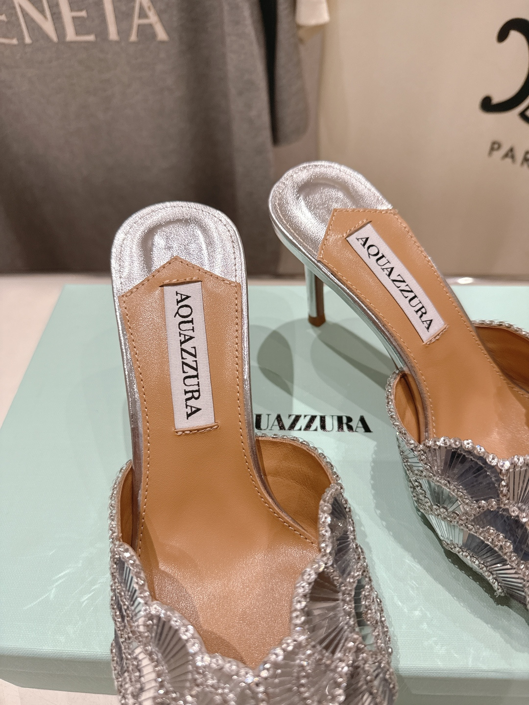 高版本出厂 「ᴀqᴜᴀᴢᴢᴜʀᴀ」AQUAZZURA/菠萝F072 2026ss夏季新款高跟鱼嘴拖鞋__