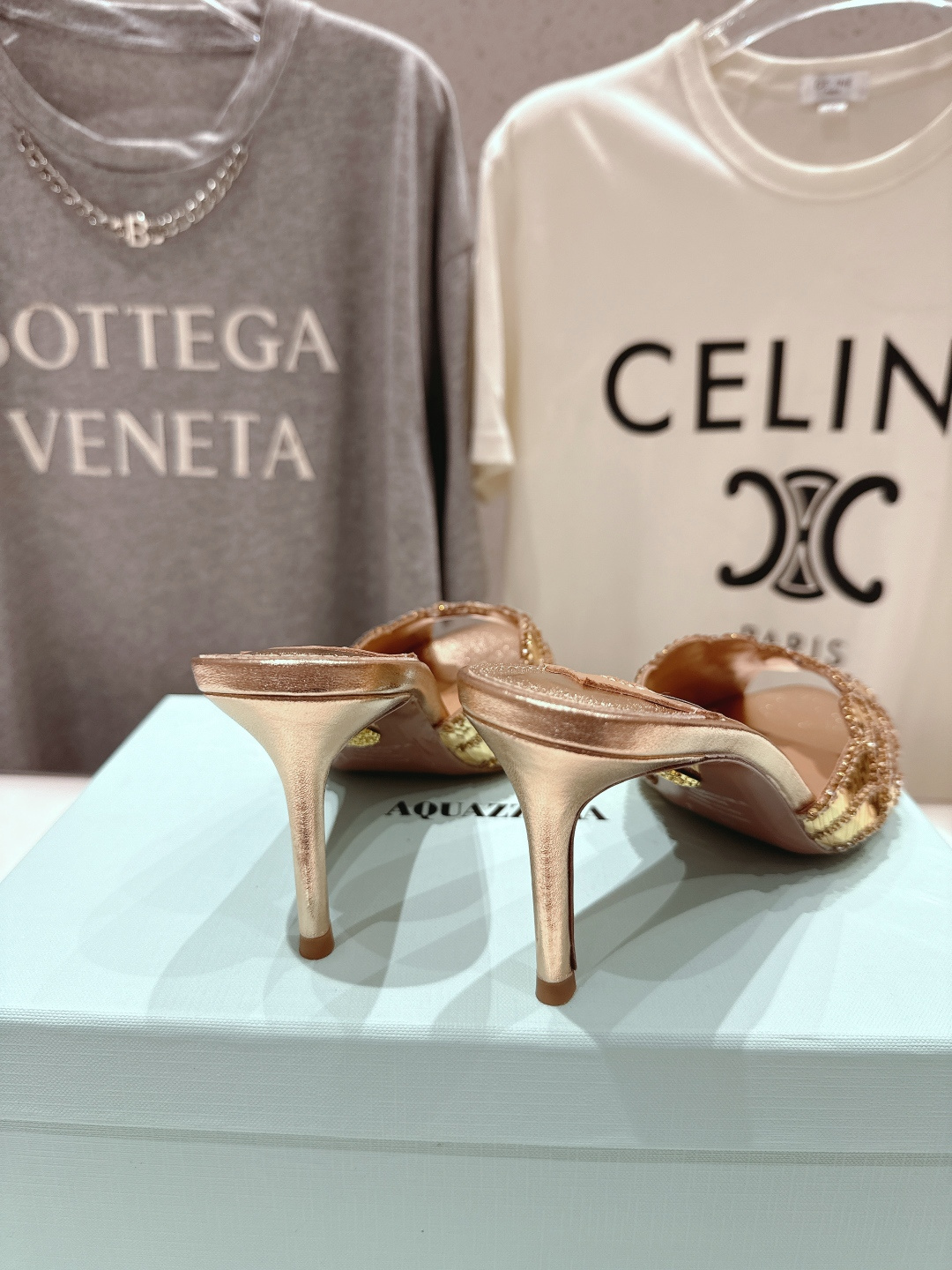 高版本出厂 「ᴀqᴜᴀᴢᴢᴜʀᴀ」AQUAZZURA/菠萝F072 2026ss夏季新款高跟鱼嘴拖鞋__