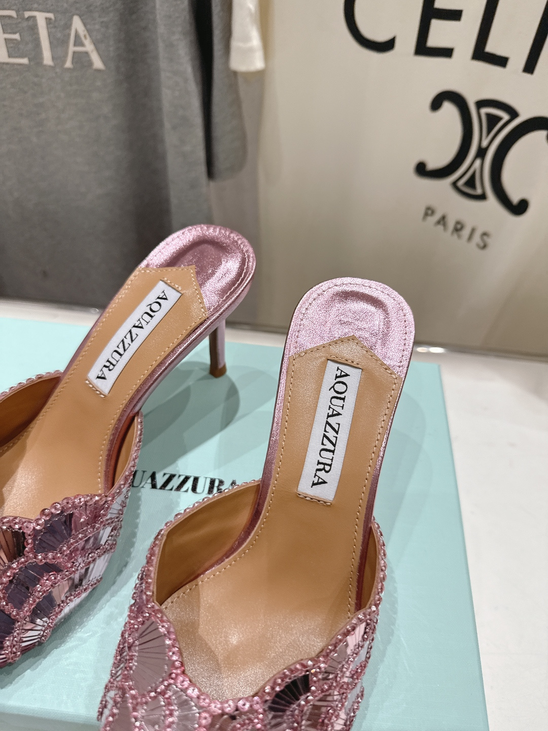 高版本出厂 「ᴀqᴜᴀᴢᴢᴜʀᴀ」AQUAZZURA/菠萝F072 2026ss夏季新款高跟鱼嘴拖鞋__