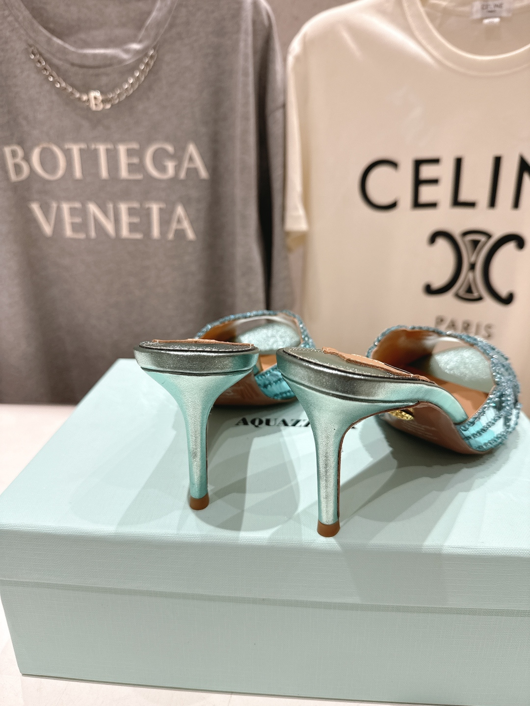 高版本出厂 「ᴀqᴜᴀᴢᴢᴜʀᴀ」AQUAZZURA/菠萝F072 2026ss夏季新款高跟鱼嘴拖鞋__