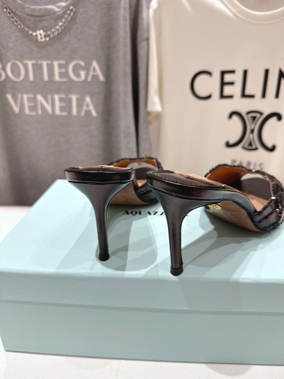 高版本出厂 「ᴀqᴜᴀᴢᴢᴜʀᴀ」AQUAZZURA/菠萝F072 2026ss夏季新款高跟鱼嘴拖鞋__