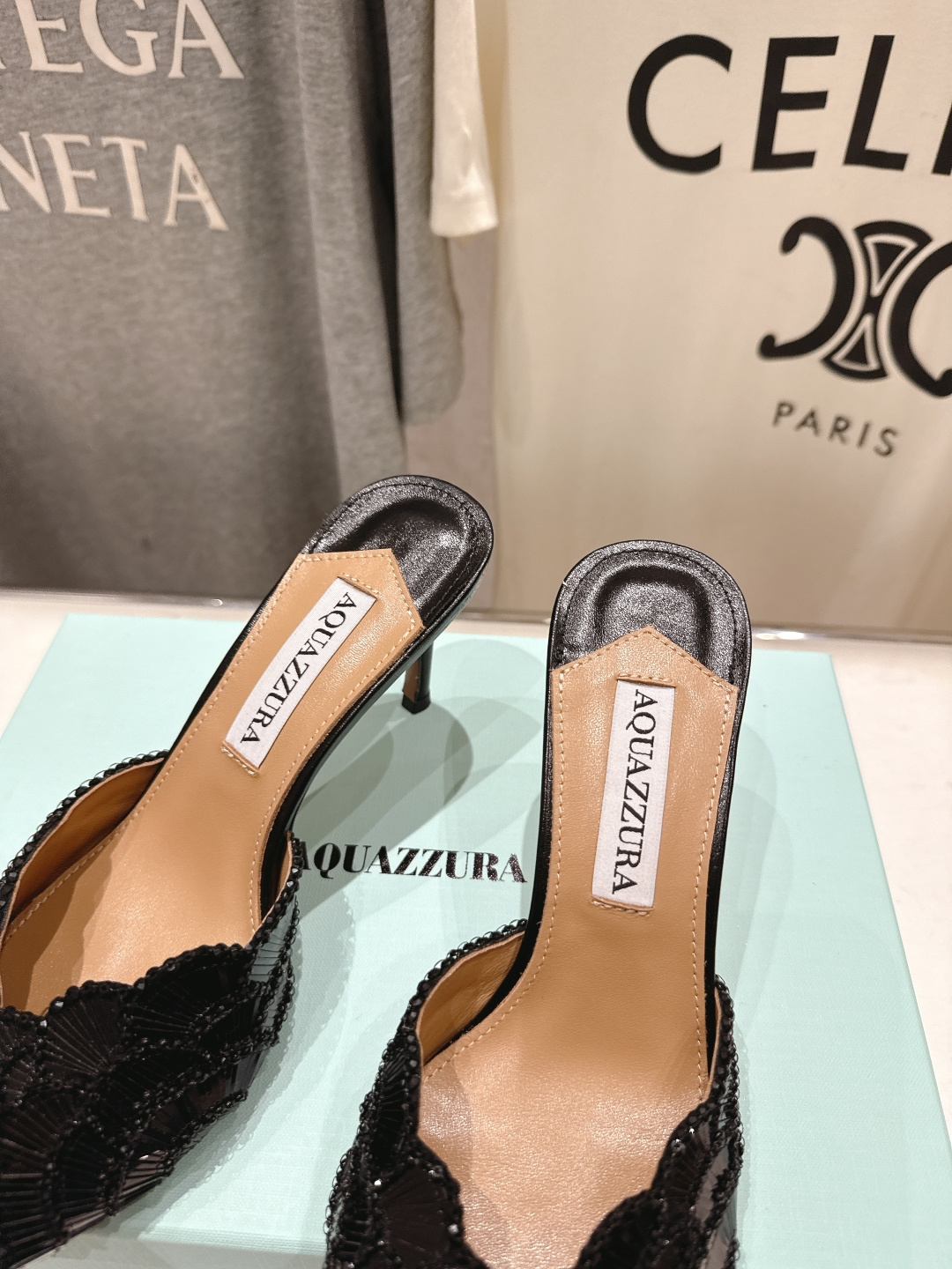 高版本出厂 「ᴀqᴜᴀᴢᴢᴜʀᴀ」AQUAZZURA/菠萝F072 2026ss夏季新款高跟鱼嘴拖鞋__