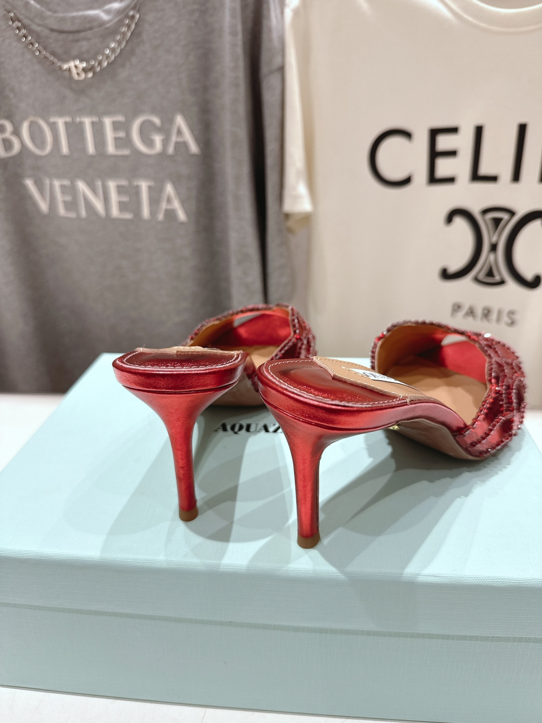 高版本出厂 「ᴀqᴜᴀᴢᴢᴜʀᴀ」AQUAZZURA/菠萝F072 2026ss夏季新款高跟鱼嘴拖鞋__
