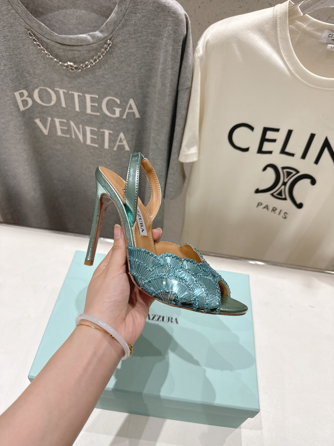 高版本出厂 「ᴀqᴜᴀᴢᴢᴜʀᴀ」AQUAZZURA/菠萝F072 2026ss夏季新款高跟鱼嘴凉鞋__
