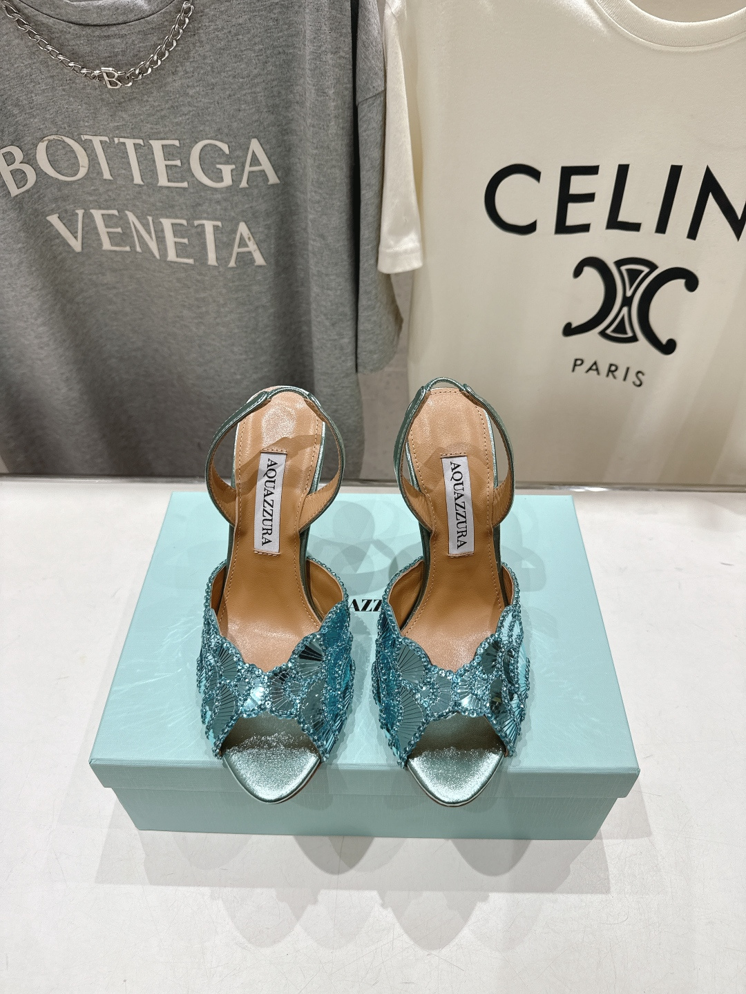 高版本出厂 「ᴀqᴜᴀᴢᴢᴜʀᴀ」AQUAZZURA/菠萝F072 2026ss夏季新款高跟鱼嘴凉鞋__