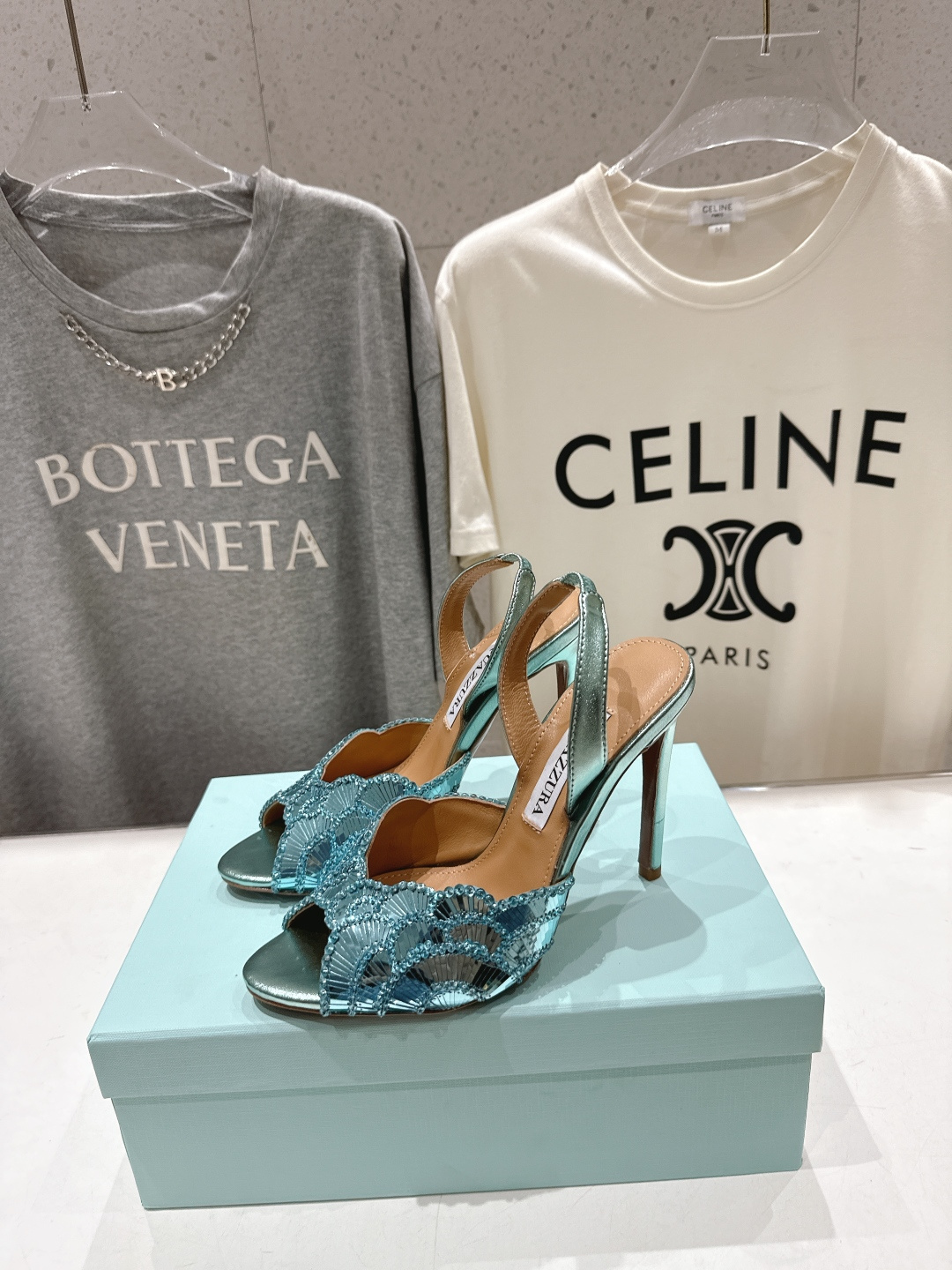 高版本出厂 「ᴀqᴜᴀᴢᴢᴜʀᴀ」AQUAZZURA/菠萝F072 2026ss夏季新款高跟鱼嘴凉鞋__