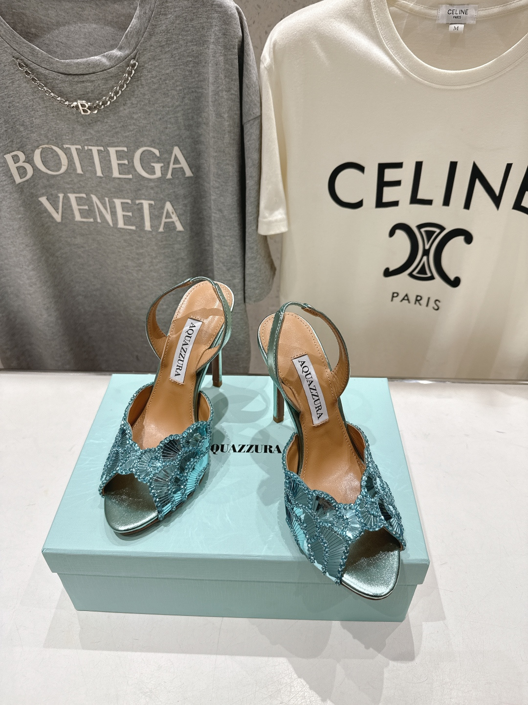 高版本出厂 「ᴀqᴜᴀᴢᴢᴜʀᴀ」AQUAZZURA/菠萝F072 2026ss夏季新款高跟鱼嘴凉鞋__