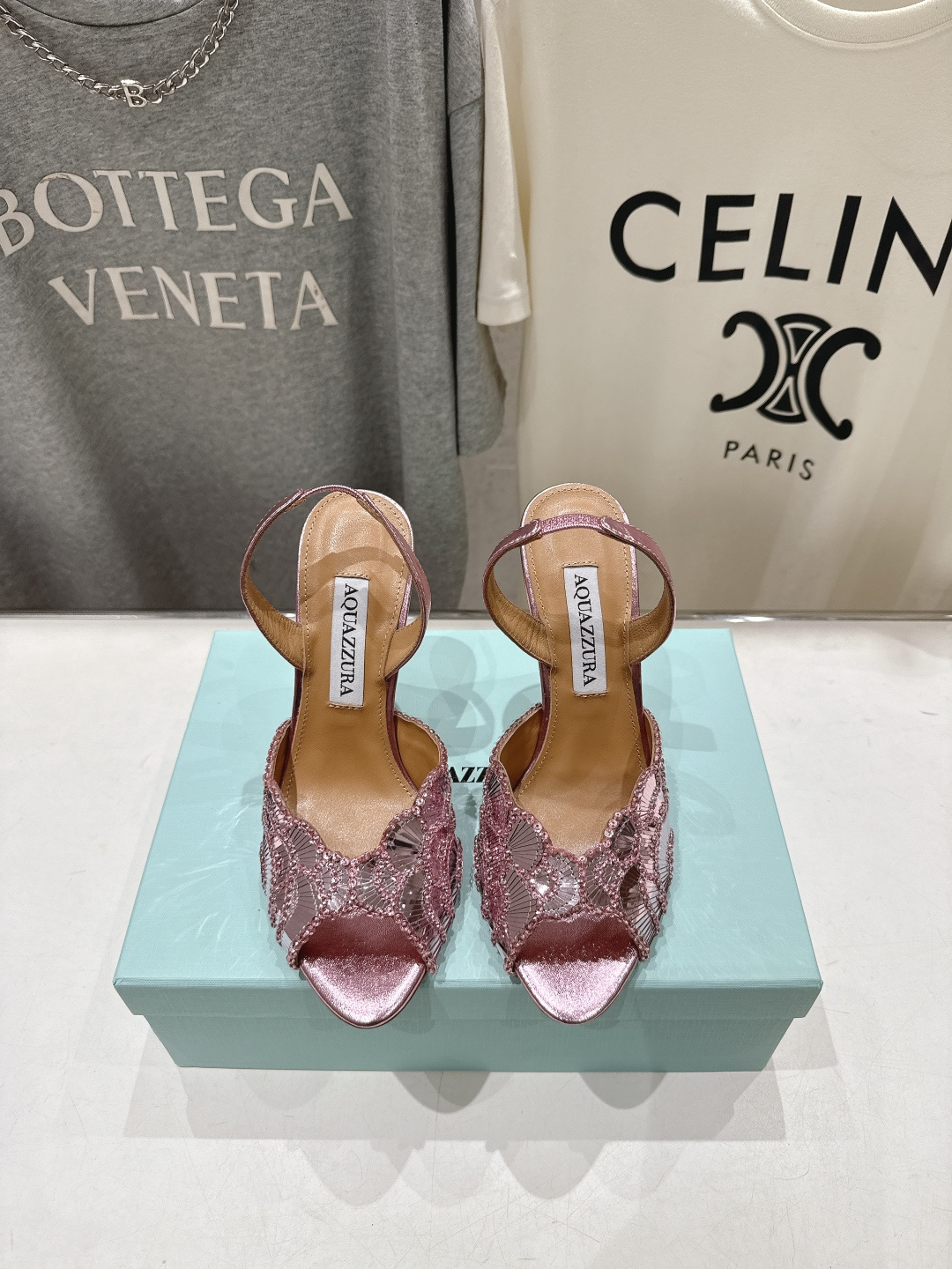 高版本出厂 「ᴀqᴜᴀᴢᴢᴜʀᴀ」AQUAZZURA/菠萝F072 2026ss夏季新款高跟鱼嘴凉鞋__