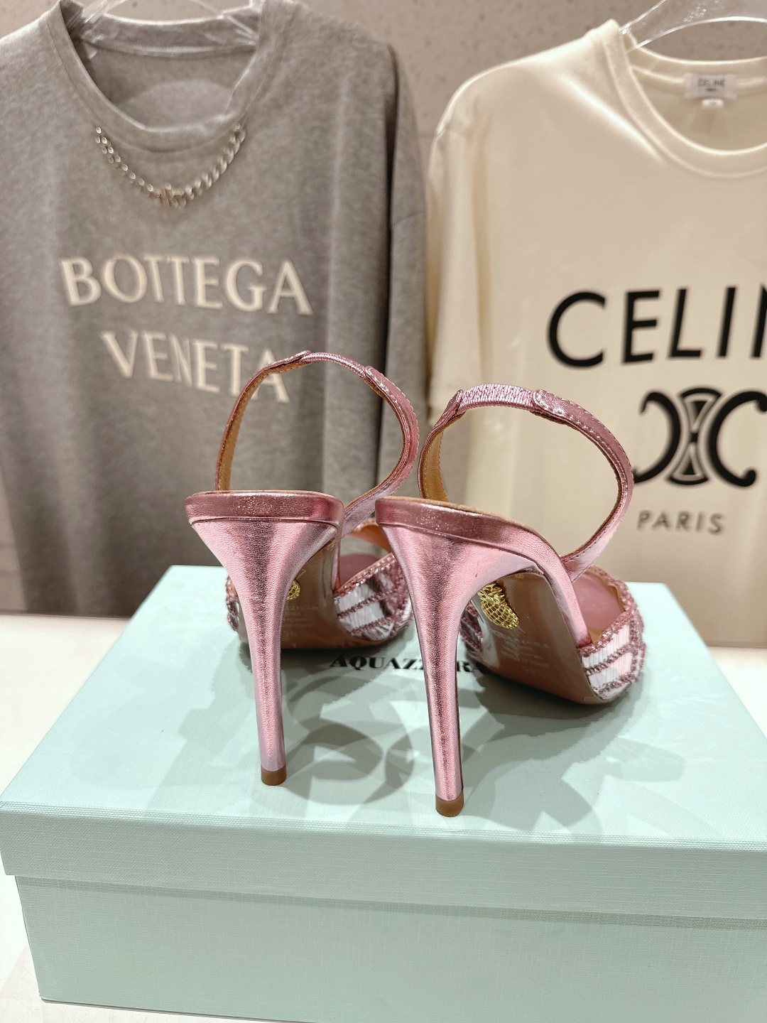 高版本出厂 「ᴀqᴜᴀᴢᴢᴜʀᴀ」AQUAZZURA/菠萝F072 2026ss夏季新款高跟鱼嘴凉鞋__