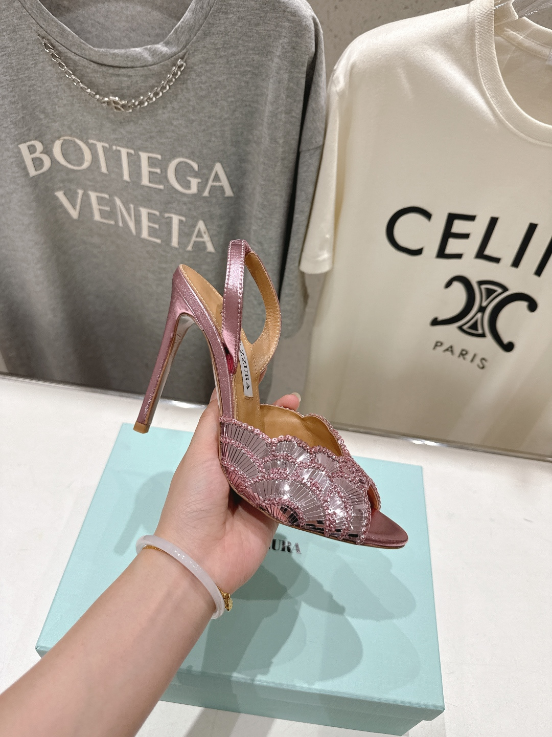 高版本出厂 「ᴀqᴜᴀᴢᴢᴜʀᴀ」AQUAZZURA/菠萝F072 2026ss夏季新款高跟鱼嘴凉鞋__
