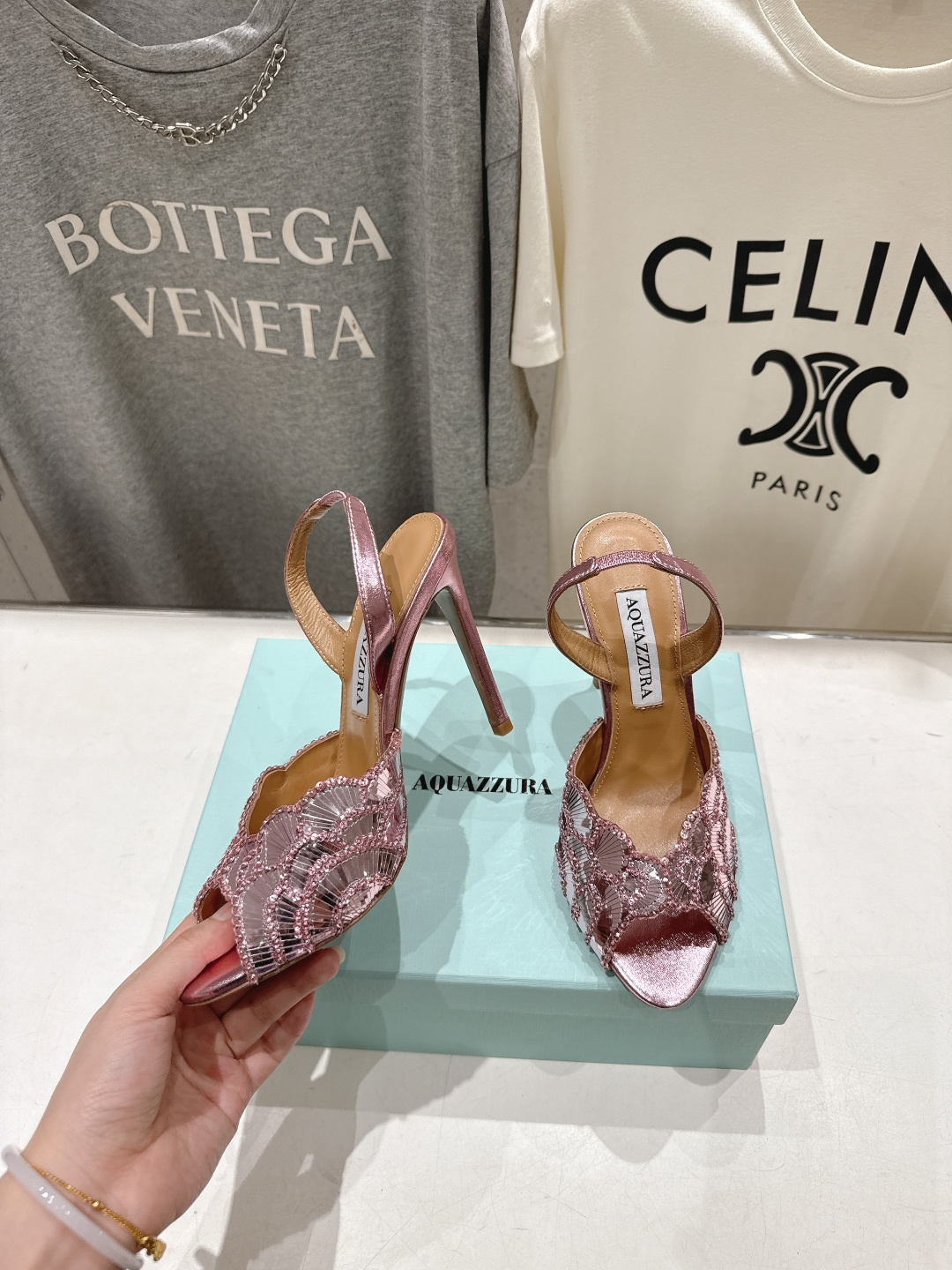 高版本出厂 「ᴀqᴜᴀᴢᴢᴜʀᴀ」AQUAZZURA/菠萝F072 2026ss夏季新款高跟鱼嘴凉鞋__