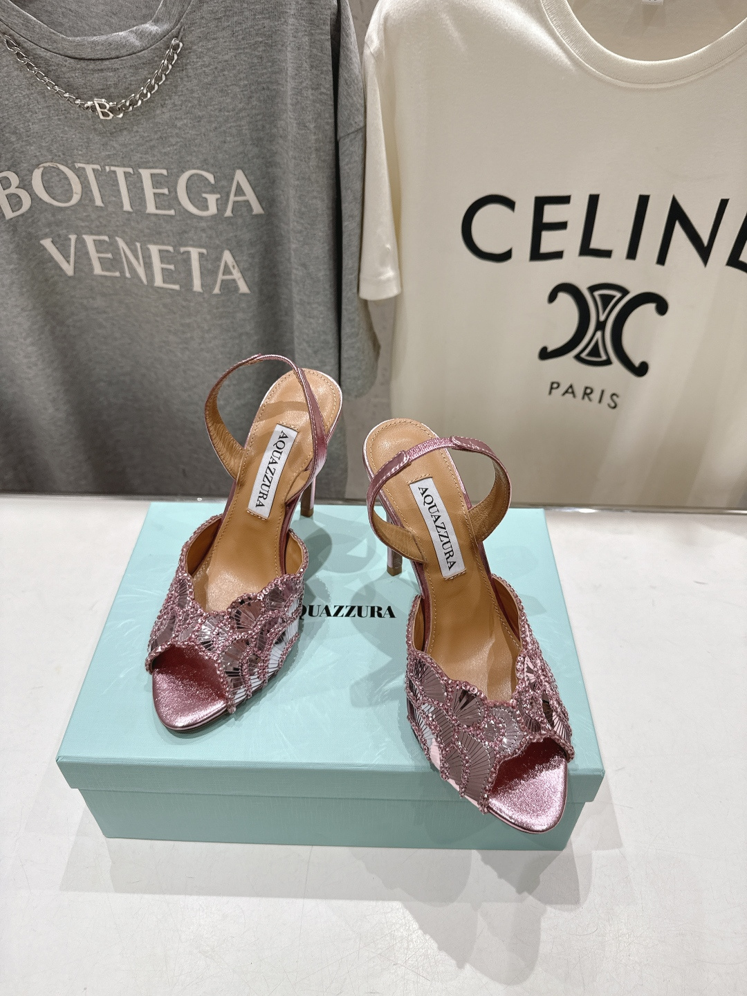 高版本出厂 「ᴀqᴜᴀᴢᴢᴜʀᴀ」AQUAZZURA/菠萝F072 2026ss夏季新款高跟鱼嘴凉鞋__