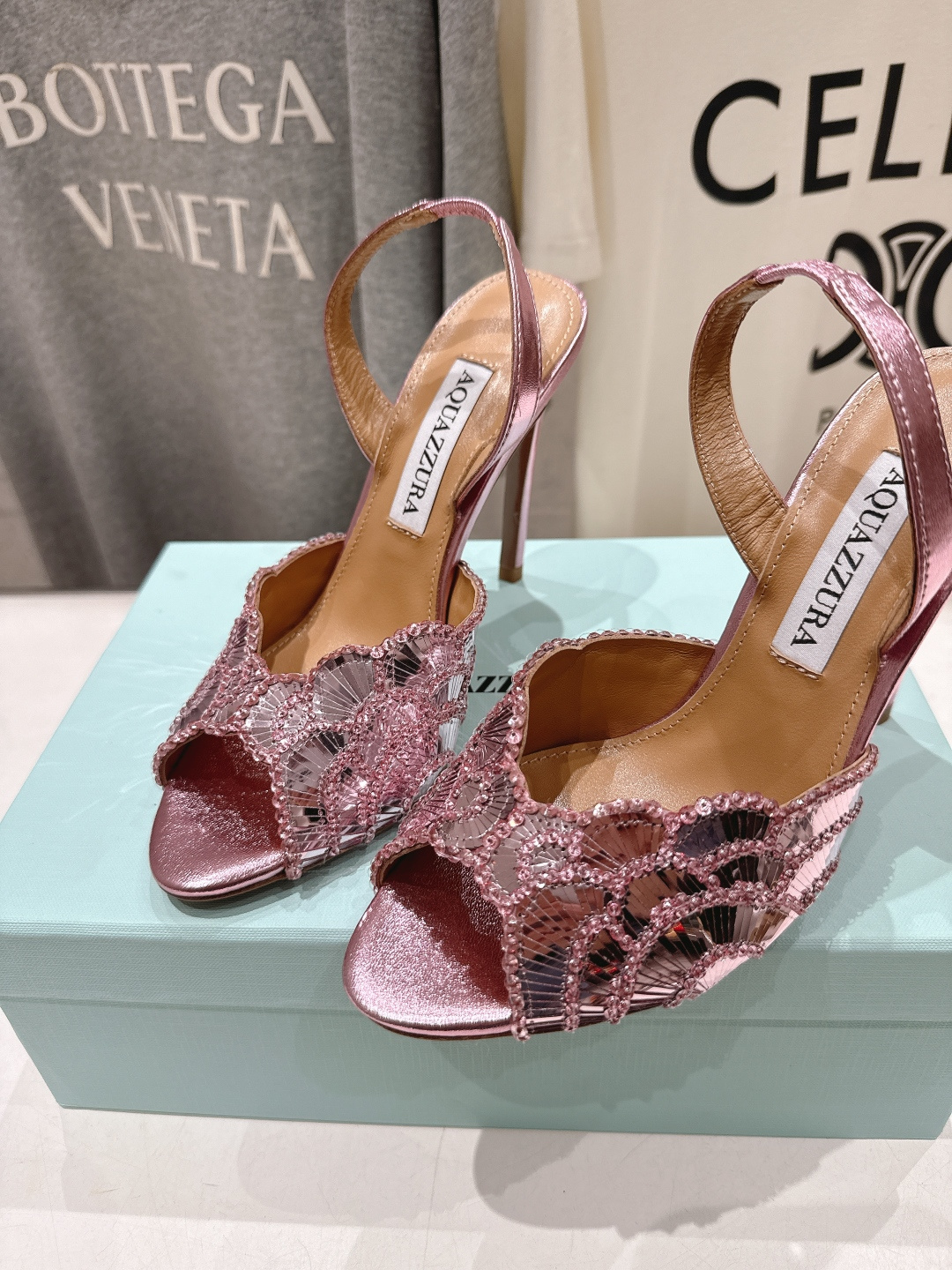 高版本出厂 「ᴀqᴜᴀᴢᴢᴜʀᴀ」AQUAZZURA/菠萝F072 2026ss夏季新款高跟鱼嘴凉鞋__