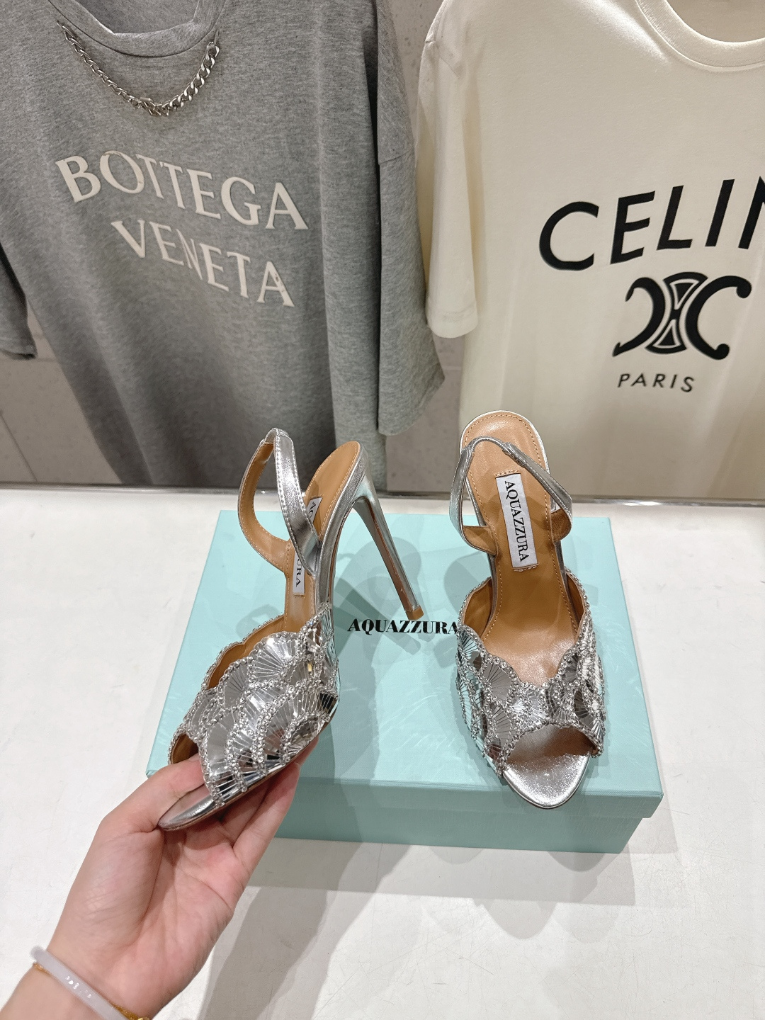 高版本出厂 「ᴀqᴜᴀᴢᴢᴜʀᴀ」AQUAZZURA/菠萝F072 2026ss夏季新款高跟鱼嘴凉鞋__