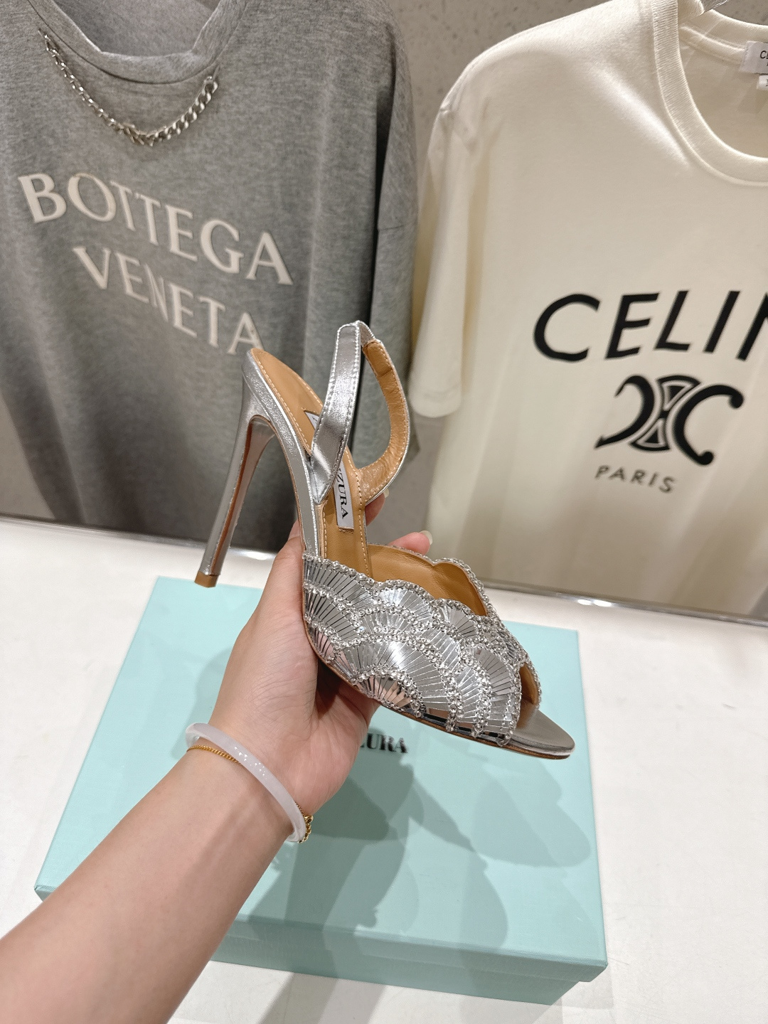 高版本出厂 「ᴀqᴜᴀᴢᴢᴜʀᴀ」AQUAZZURA/菠萝F072 2026ss夏季新款高跟鱼嘴凉鞋__