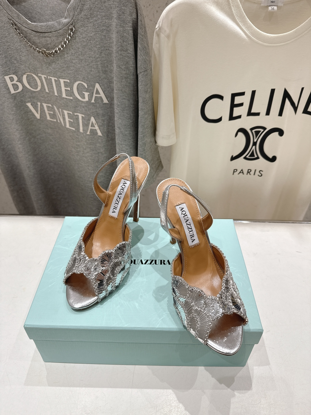 高版本出厂 「ᴀqᴜᴀᴢᴢᴜʀᴀ」AQUAZZURA/菠萝F072 2026ss夏季新款高跟鱼嘴凉鞋__