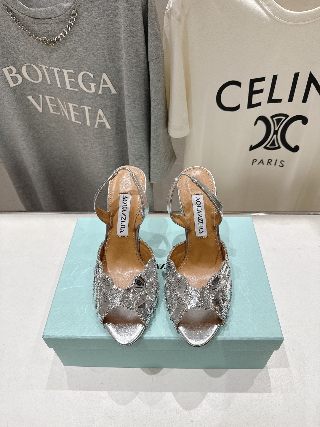 高版本出厂 「ᴀqᴜᴀᴢᴢᴜʀᴀ」AQUAZZURA/菠萝F072 2026ss夏季新款高跟鱼嘴凉鞋__