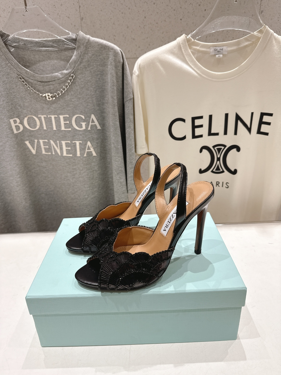 高版本出厂 「ᴀqᴜᴀᴢᴢᴜʀᴀ」AQUAZZURA/菠萝F072 2026ss夏季新款高跟鱼嘴凉鞋__