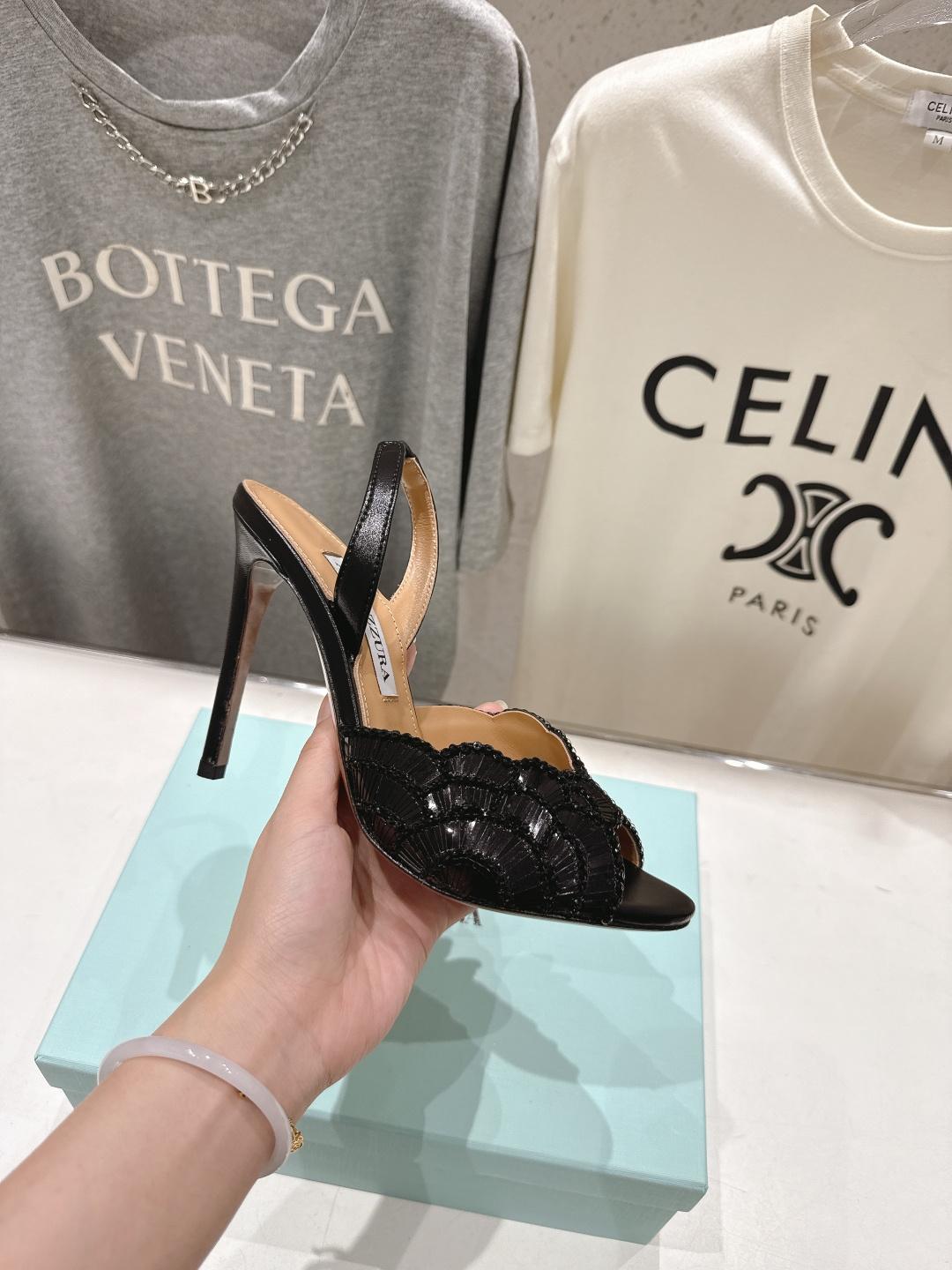 高版本出厂 「ᴀqᴜᴀᴢᴢᴜʀᴀ」AQUAZZURA/菠萝F072 2026ss夏季新款高跟鱼嘴凉鞋__